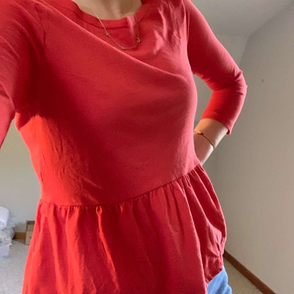 ASOS red peplum top
